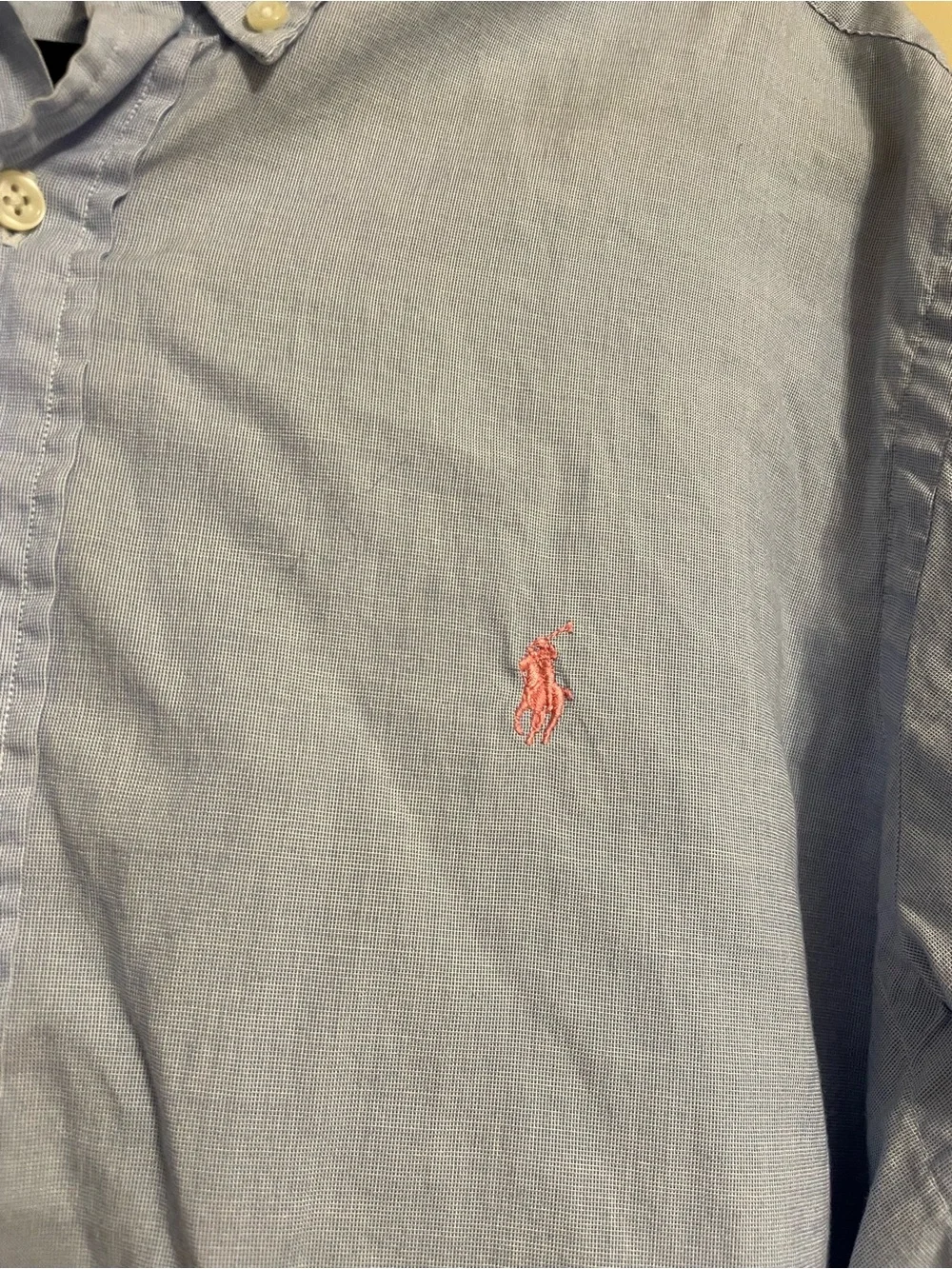 Polo Ralph Lauren Classic Fit Oxford Button Down Shirt Light Blue size XL cotton